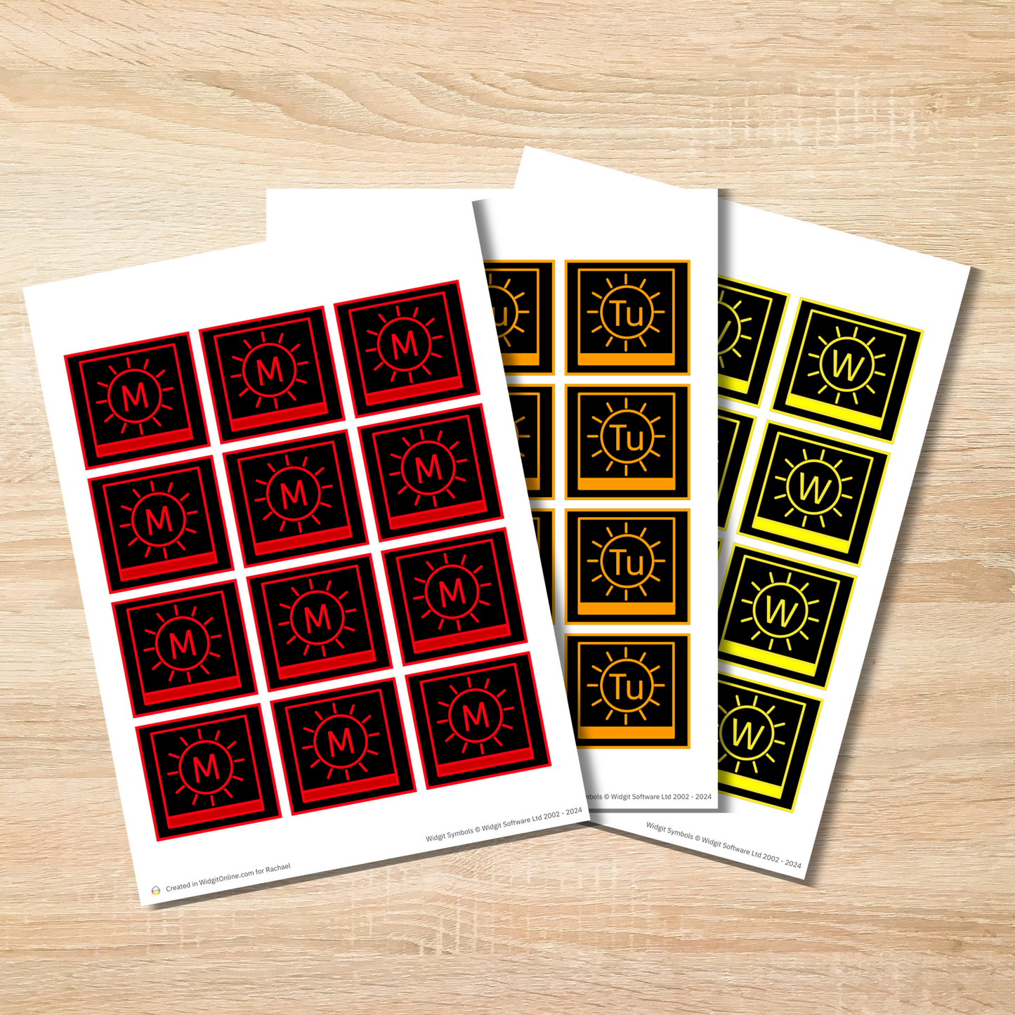 Days of the Week - Symbols